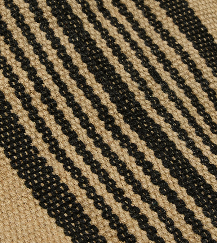 Black and Beige Maison Bengal Extra Large Jute Poresh Tote Bag