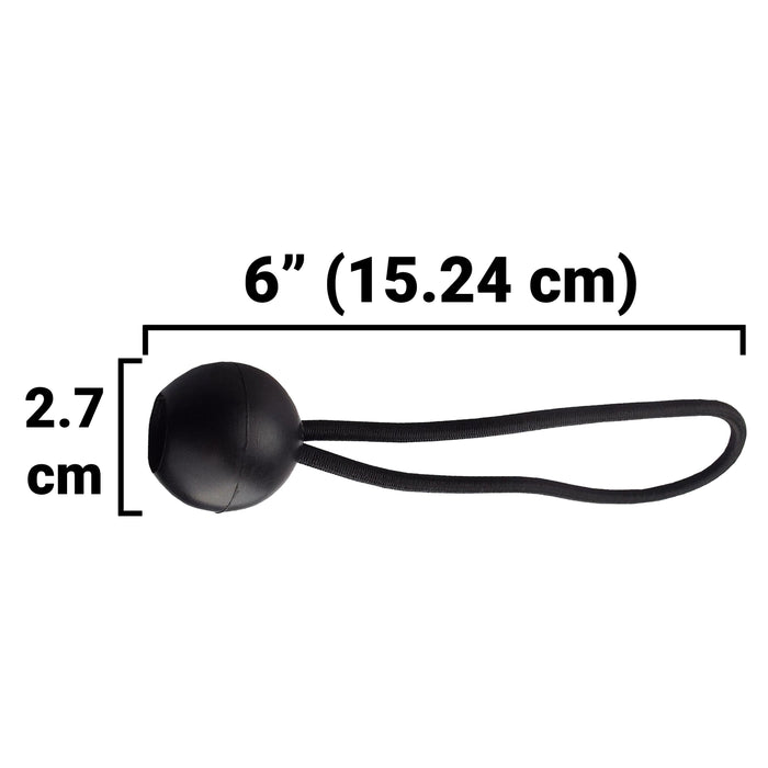 Black/Silver L-Grade Tarpaulin with 10 x 6" Bungee Balls (Black) and 10 x Screw Type Tarp Clips