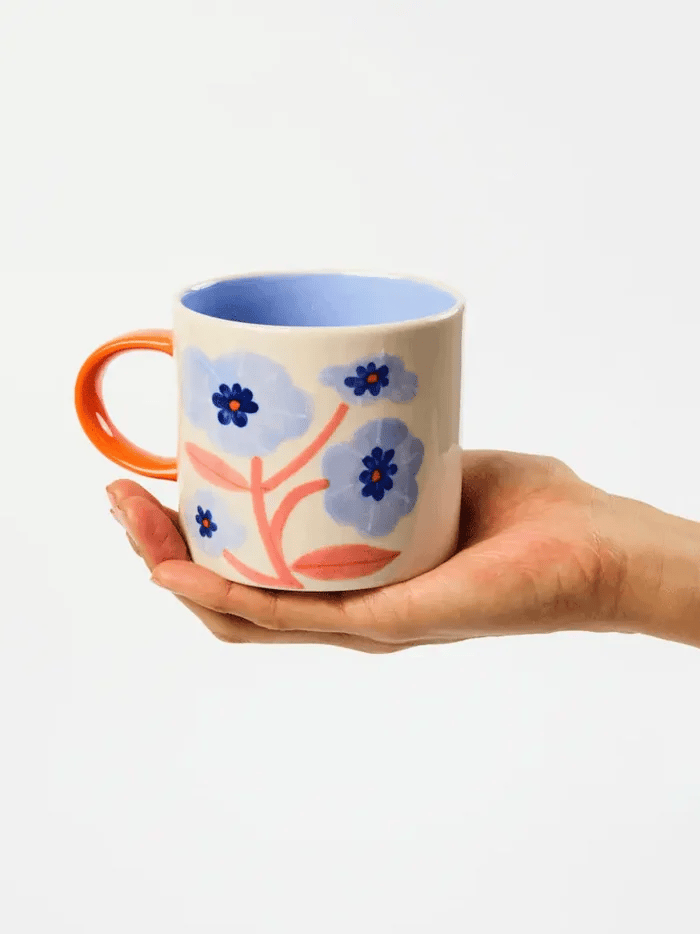 BLOOMIE BLUE FLOWER MUG - Darling & Domain