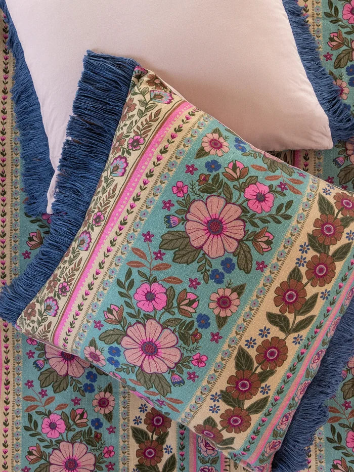 Boho Fringe Euro Sham - Florence Border-view 1