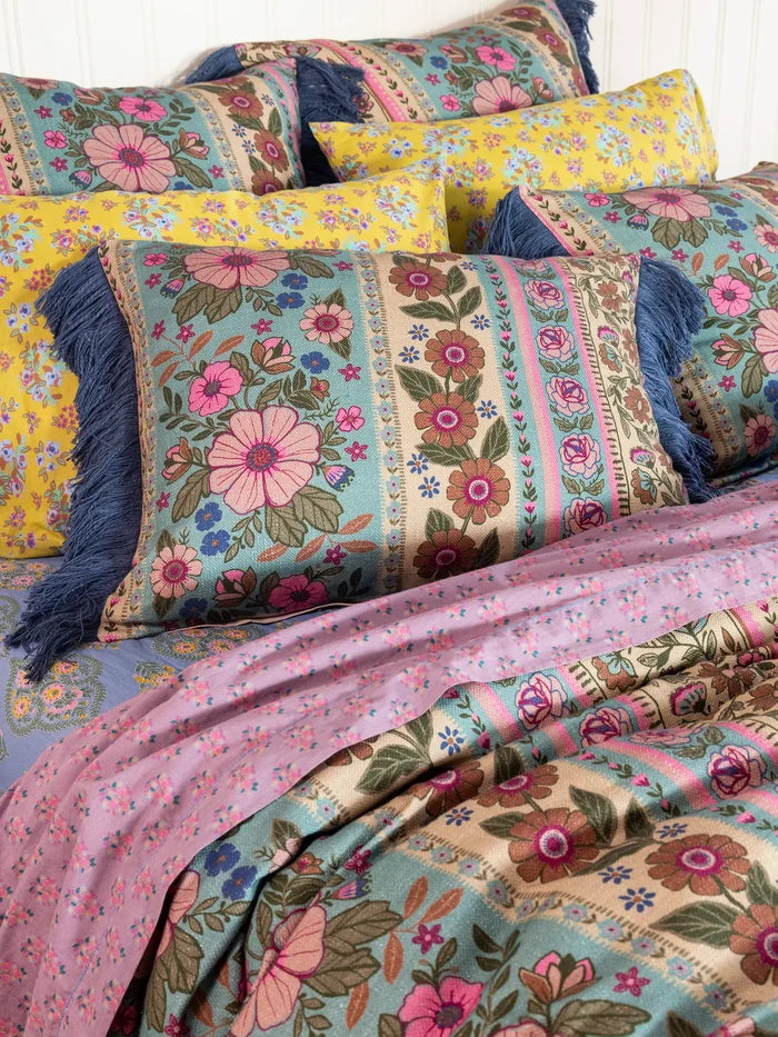 Boho Fringe Euro Sham - Florence Border-view 2