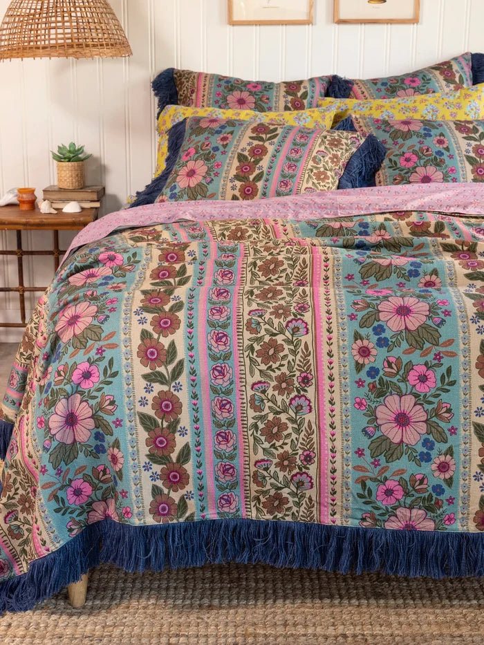 Boho Fringe Euro Sham - Florence Border-view 3