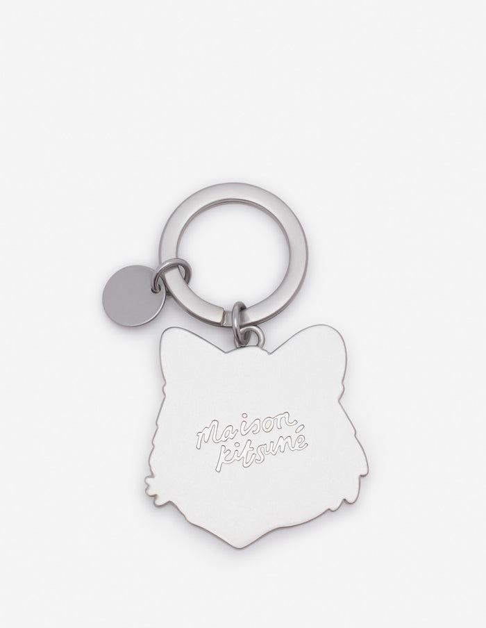 Bold Fox Head Keyring Charm Tobacco
