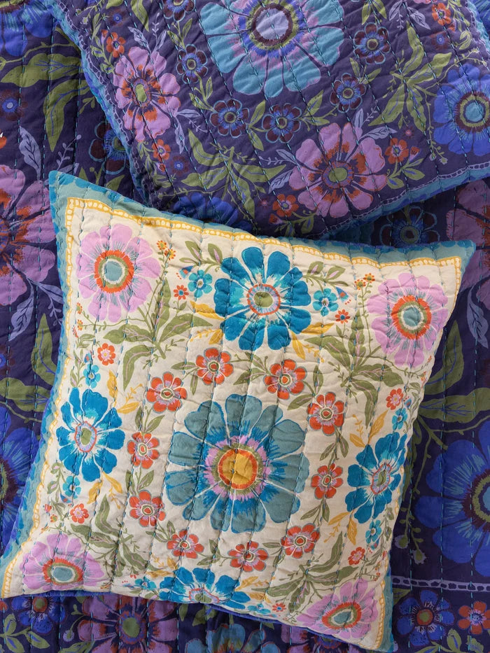 Bungalow Reversible Cotton Euro Sham - Flower Spell Bandana-view 1