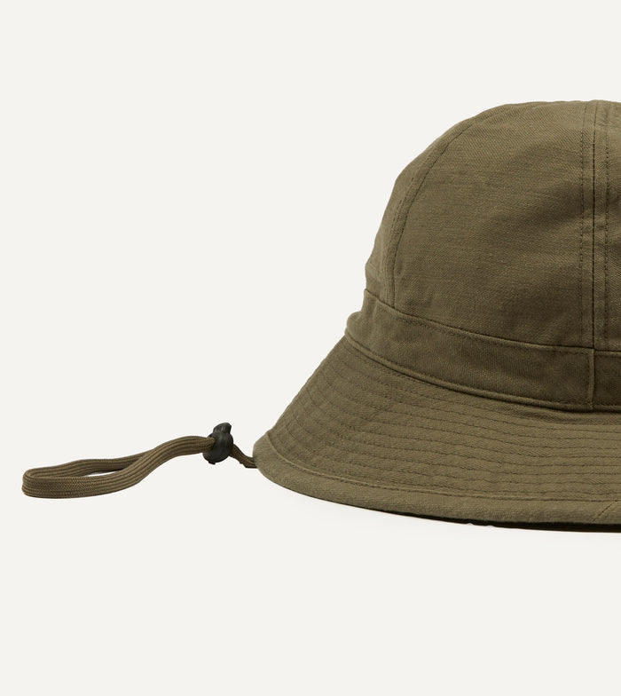 Câbleami Olive Baker Back Satin Cotton Metro Hat