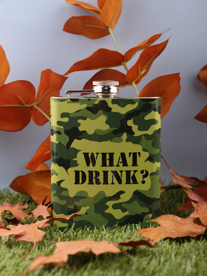 Camo Metal Flask 8oz | One Colour-Image 1