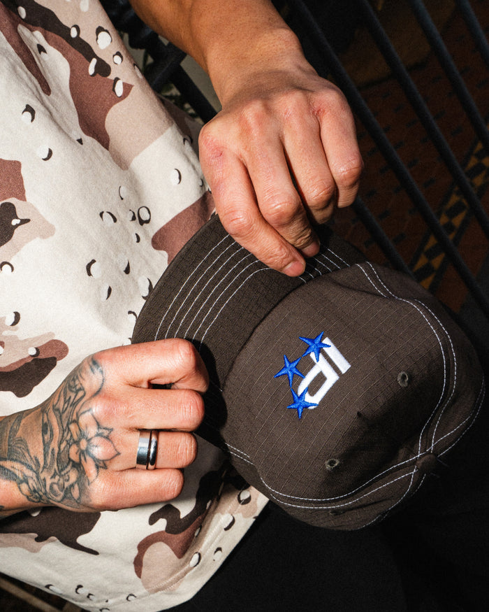 Capital Snapback Hat - Dark Brown