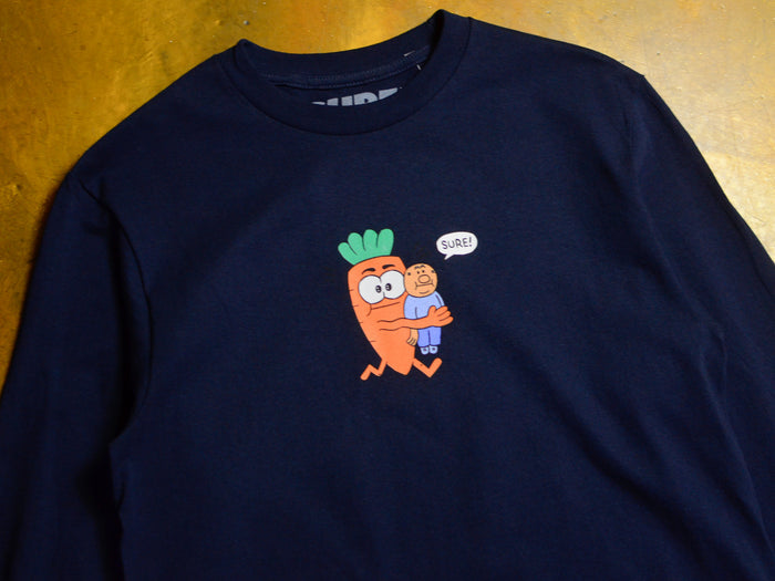 Carrot Carry Long Sleeve T-Shirt - Navy