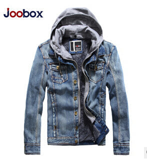 Casual Good Quality Hooded Mens Winter Jackets And Coats Thick Warm Velet Lining Jeans Jacket Men