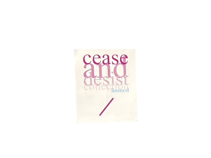 Cease & Desist - Blank Limited Vintage Sticker