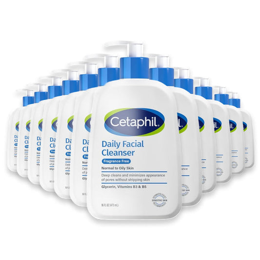 Cetaphil Facial Cleanser Unscented, 16oz - 12 Pack