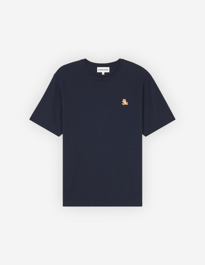 Chillax Fox Patch Regular Tee Shirt Ink Blue