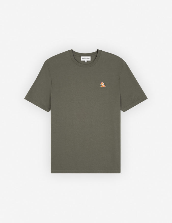 Chillax Fox Patch Regular Tee Shirt Military Green