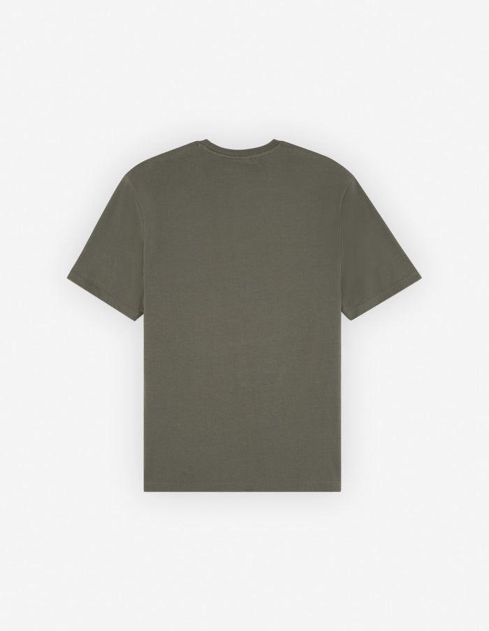 Chillax Fox Patch Regular Tee Shirt Military Green