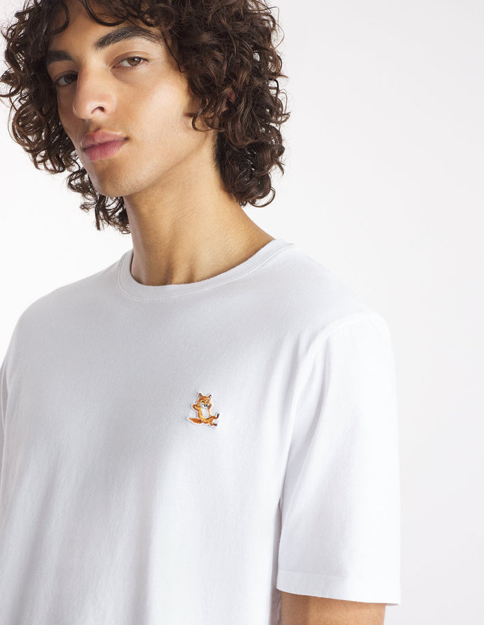 Chillax Fox Patch Regular Tee Shirt White