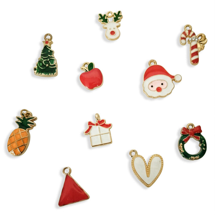 Christmas DIY Gift Box with 2 Scrunchies, 3 Hair Bands, 10 Charms, 100+ Crystals, 12 Hair Pins