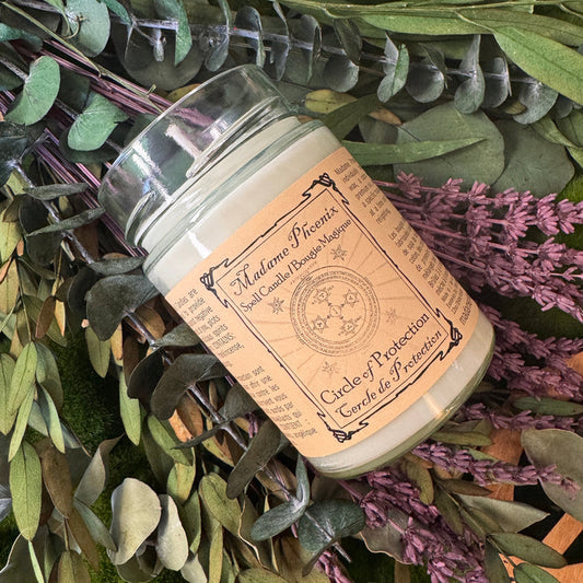 Circle of Protection Magic Spell Candle (White)