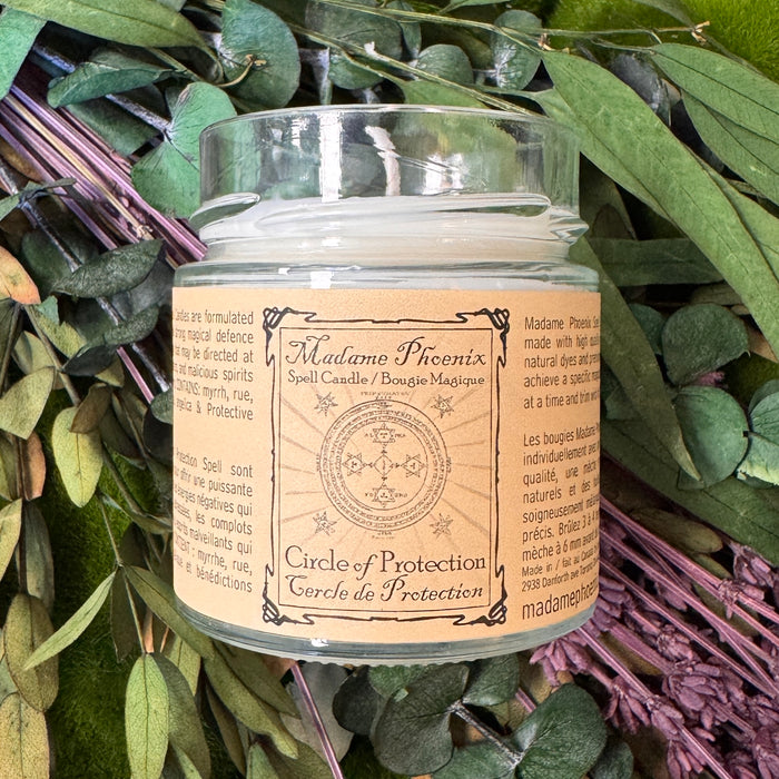 Circle of Protection Magic Spell Candle (White)