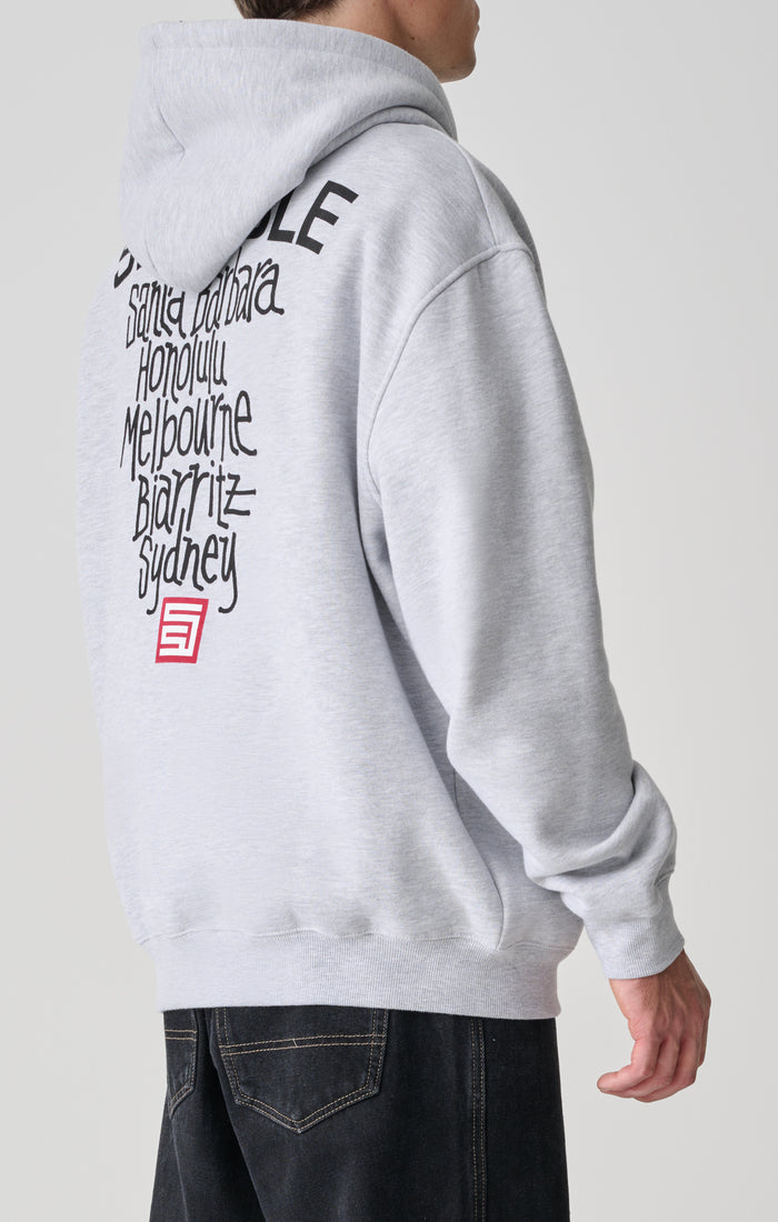 Cities Zip Thru Hooded Fleece - Ash Heather