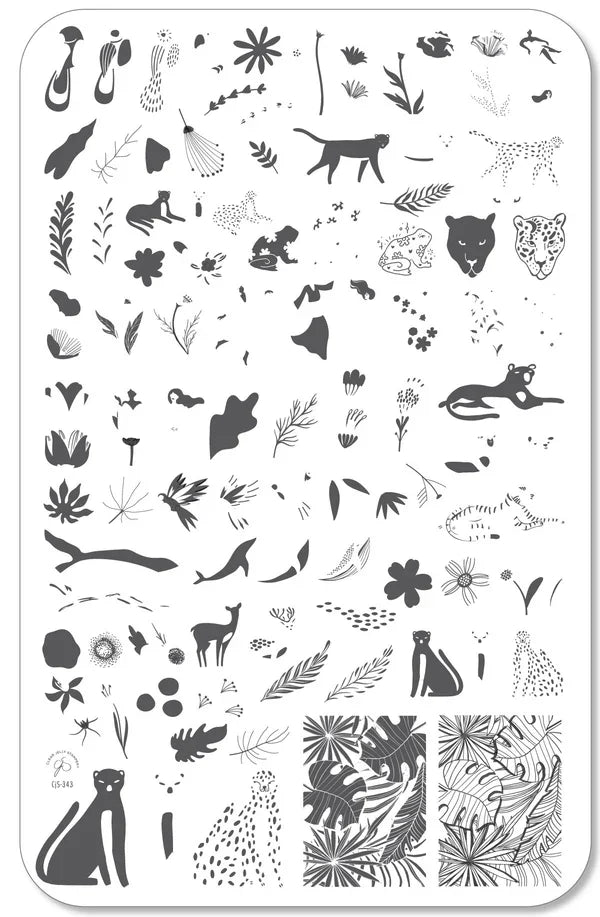 CjS-343 - Into the Wild | Clear Jelly Stamping Plate