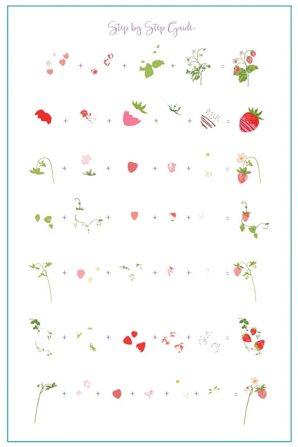 CjS-351 - Strawberry Sweetness | Clear Jelly Stamping Plate