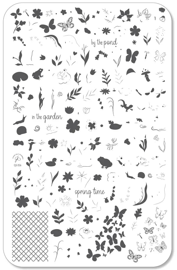 CjS-356 - In the Garden | Clear Jelly Stamping Plate