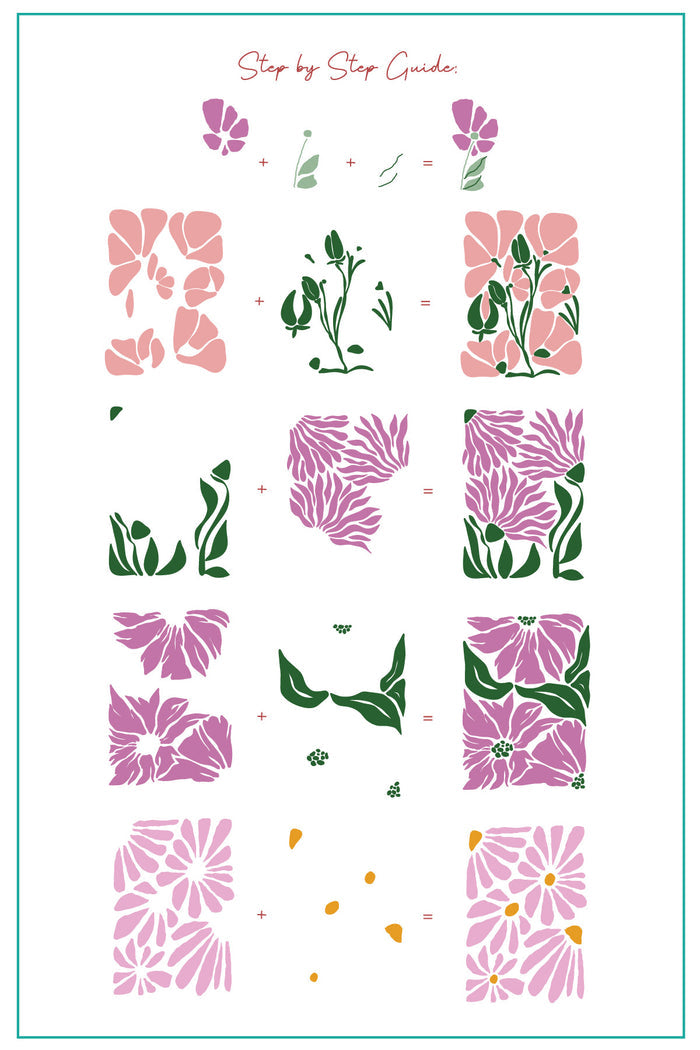 CjS-363 - Breathe-Floral  | Clear Jelly Stamping Plate