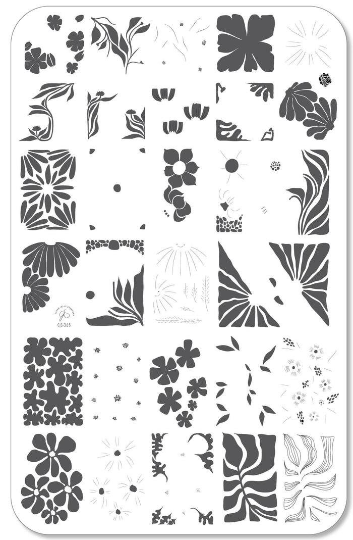 CjS-365 - Urban Garden    | Clear Jelly Stamping Plate
