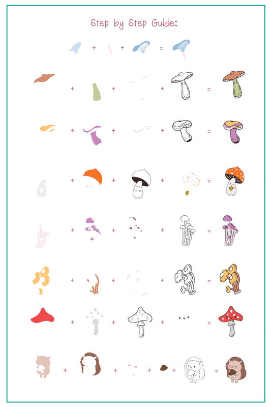 CJS-369  Mushroom Forest | Clear Jelly Stamping Plate
