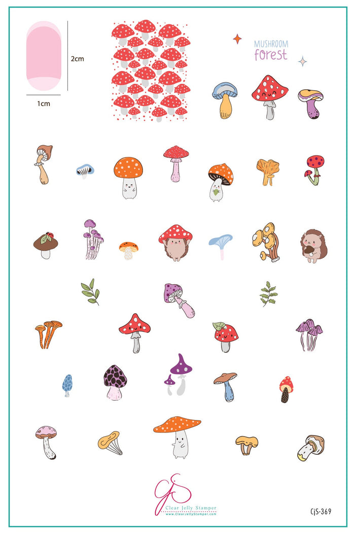 CJS-369  Mushroom Forest | Clear Jelly Stamping Plate