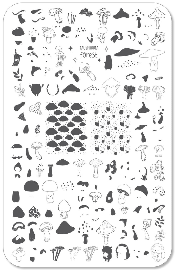 CJS-369  Mushroom Forest | Clear Jelly Stamping Plate