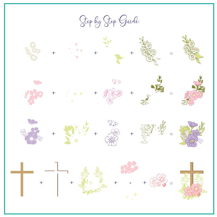 CjSH-088 -Easter Floral |  Clear Jelly Stamping Plate