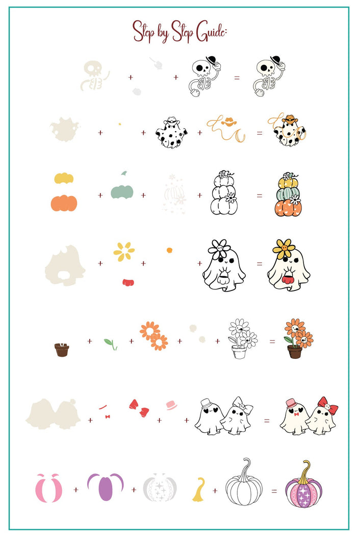 CjSH-115  Hey Boo  |  Steel Nail Art Stamping Plate