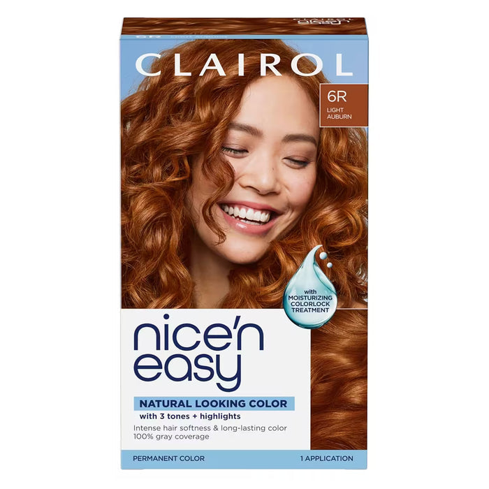 Clairol Nice'n Easy 6R Light Auburn Permanent Hair Color Kit - 12 Pack