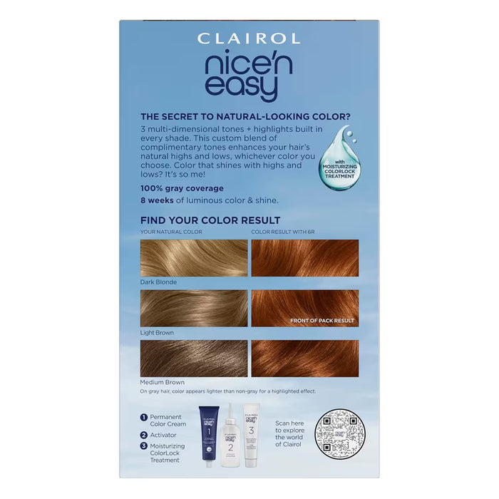 Clairol Nice'n Easy 6R Light Auburn Permanent Hair Color Kit - 12 Pack