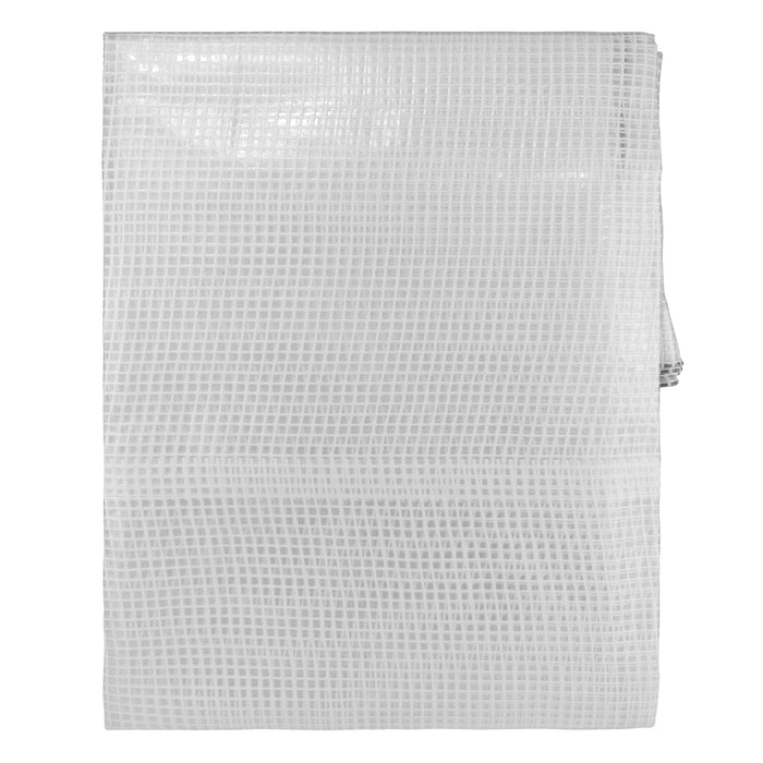 Clear M-Grade Tarpaulin with 10 Metres of 8mm Bungee Rope for Reinforced Eyelets
