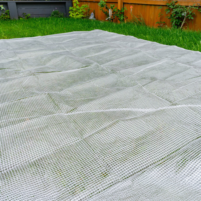 Clear XL-Grade Tarpaulin with 10 Metres of 8mm Bungee Rope Heavy Duty Nylon Ties