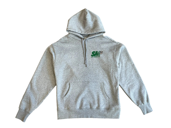 Clippy Heavyweight Hooded Fleece - Grey / Green