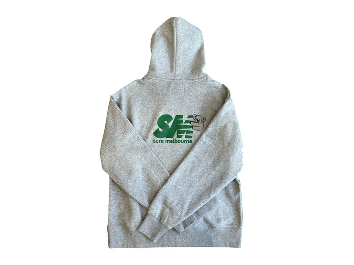 Clippy Heavyweight Hooded Fleece - Grey / Green