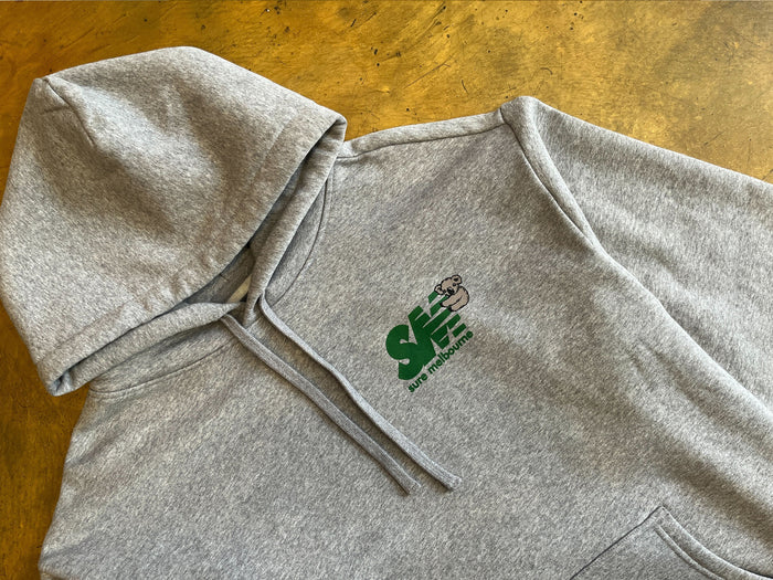 Clippy Heavyweight Hooded Fleece - Grey / Green