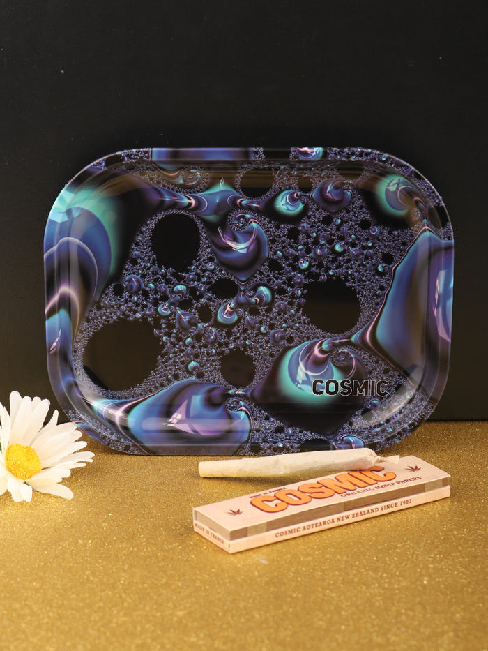Cosmic Rolling Tray metal 18 x 14 cm | Black Hole-Image 1