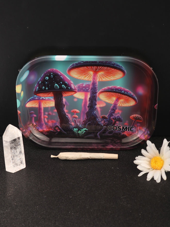 Cosmic Rolling Tray metal 18 x 14 cm | Shrooms-Image 1