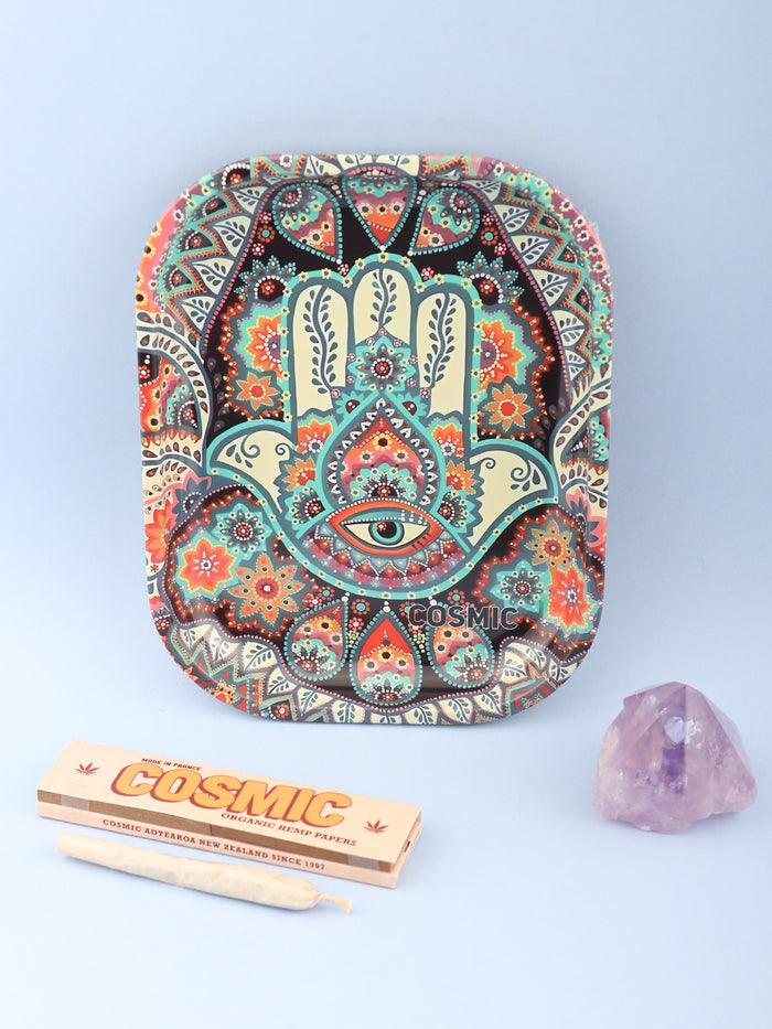 Cosmic Rolling Tray metal 18 x 14 cm | Hamsa-Image 1