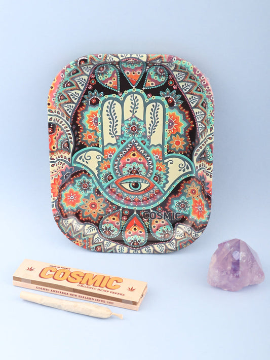Cosmic Rolling Tray metal 18 x 14 cm | Hamsa-Image 1