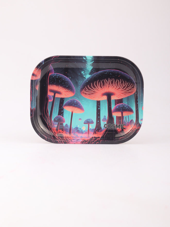 Cosmic Rolling Tray metal 18 x 14 cm | Mushroom Forest-Image 2