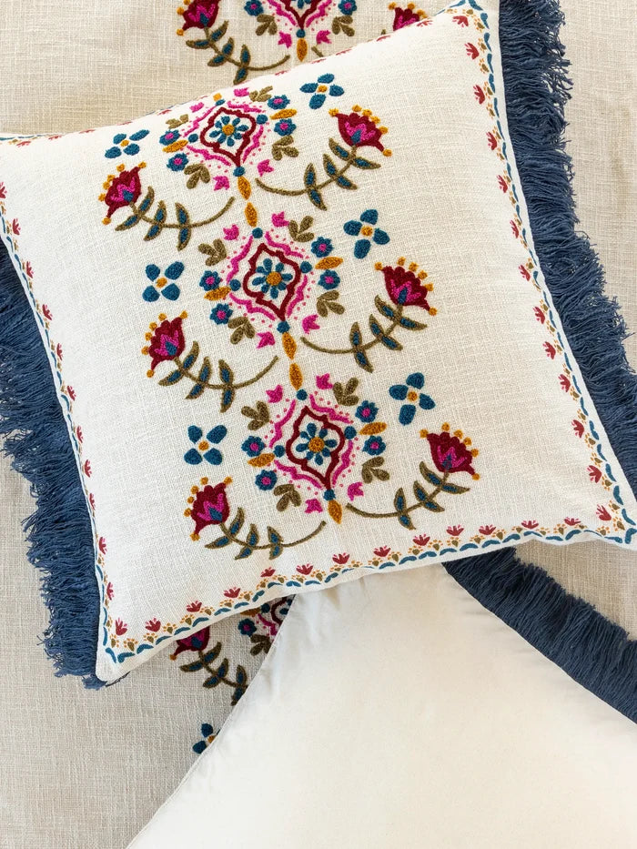 Cotton Slub Tufted Euro Sham - Cream-view 1