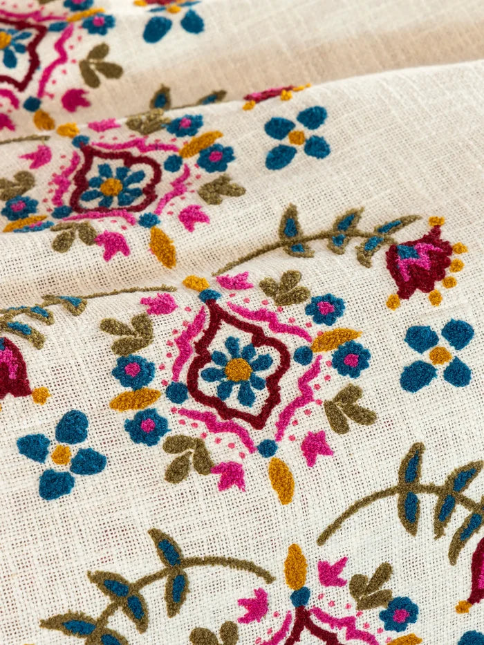 Cotton Slub Tufted Euro Sham - Cream-view 3