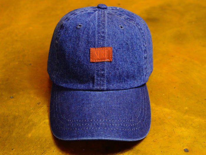 Crew 6 Panel Denim Cap - Dark Blue