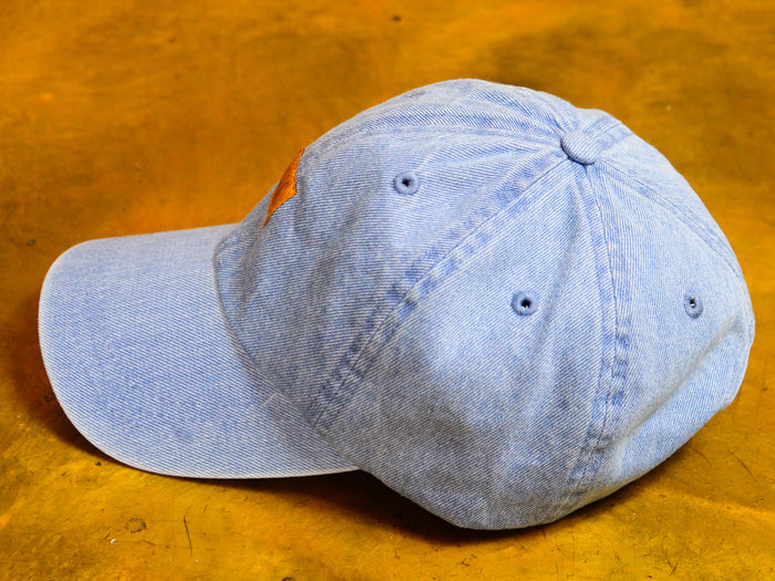 Crew 6 Panel Denim Cap - Light Blue