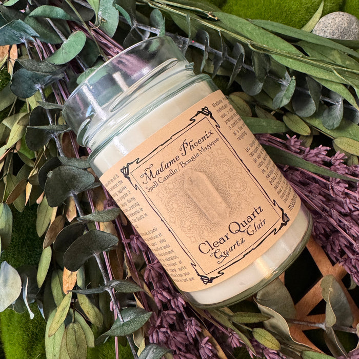 Crystal Magic Clear Quartz Spell Candle